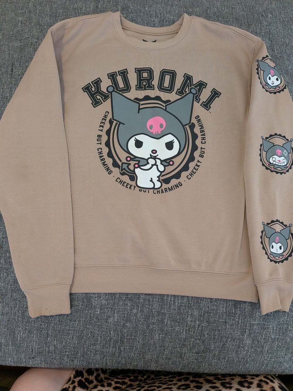 Sanrio Kuromi Sweatshirt Size M Tan Cheeky But Charming